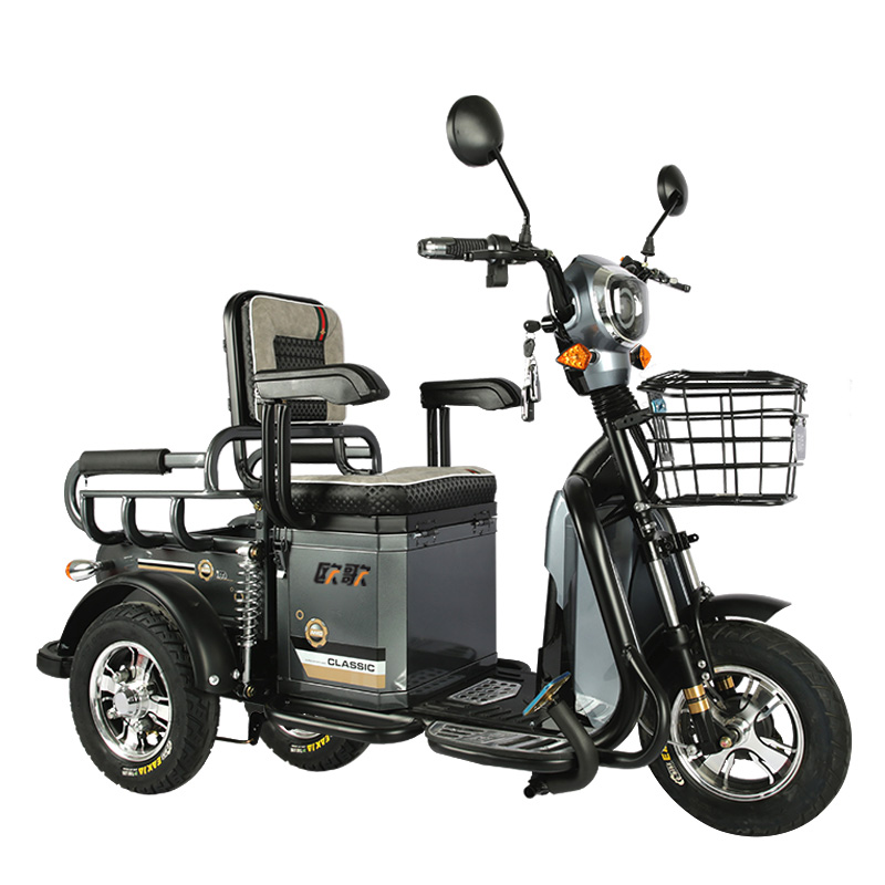 歐歌電動(dòng)三輪車(chē)成人家用新款迷你電瓶車(chē)單雙人老年助力車(chē)接送孩子